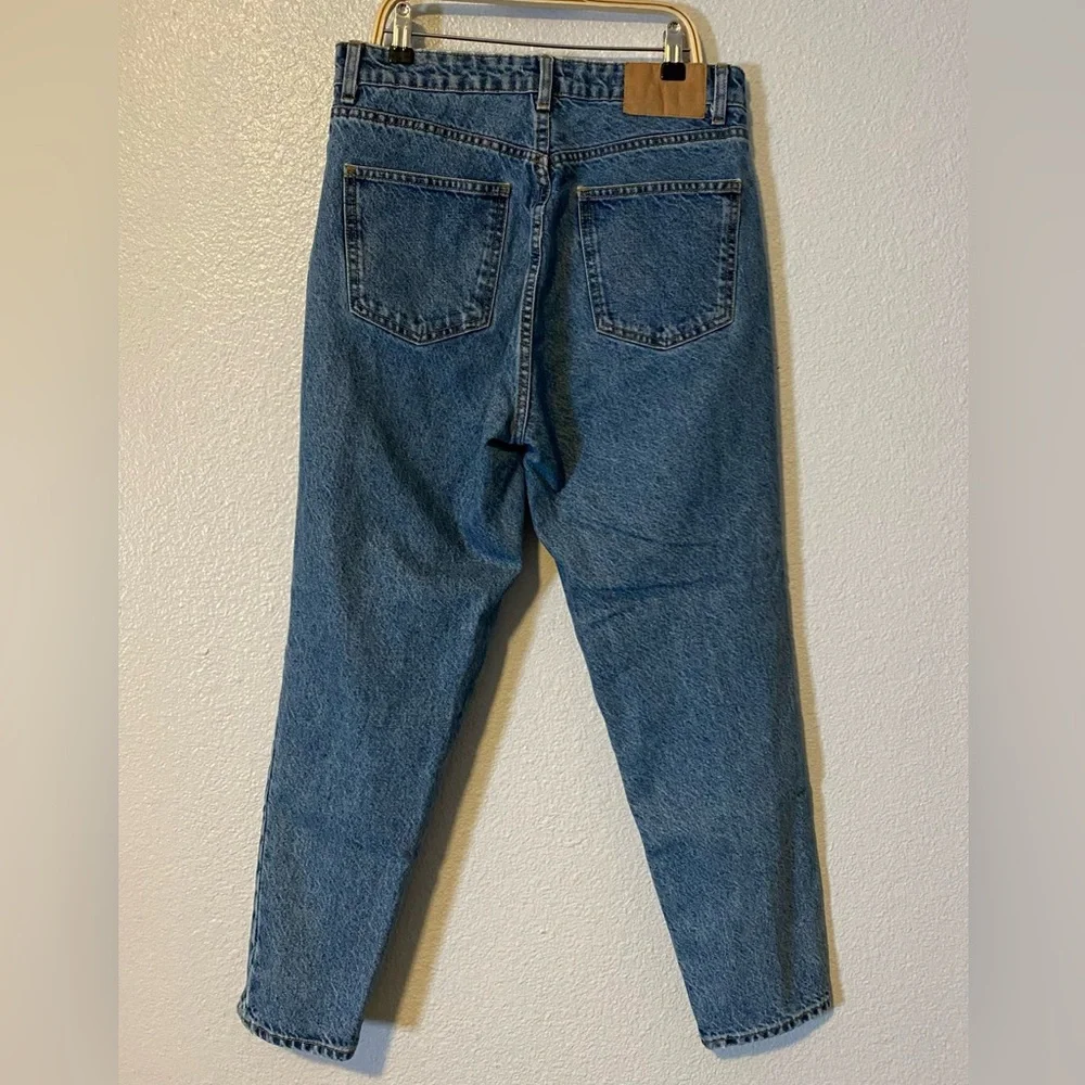 Zara High Rise Straight Leg Regular Wash Zip Fly Women’s Denim Jeans Size 8 - Picture 2 of 9